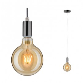 Suspension Larus - E27 - 20W - Chrome Noir - Dimmable - Sans ampoule