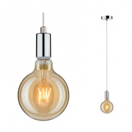 Suspension Larus - E27 - 20W - Chrome - Dimmable - Sans ampoule