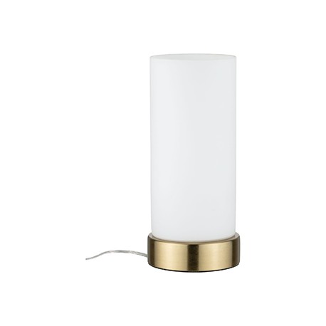 Lampe à poser Pinja - 20W Max - E14 - 230V - Laiton/Opale - Sans ampoule