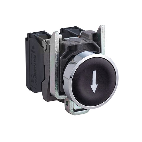 Bouton-poussoir à impulsion Harmony XB4 - Affleurant - 1F - Ø22 - Noir