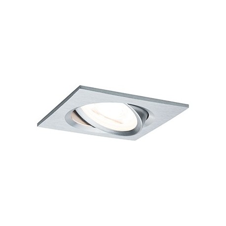 Spot encastré LED Nova - Carré - GU10 - Aluminium - 6,5W - 2700K - IP23 - Avec ampoule