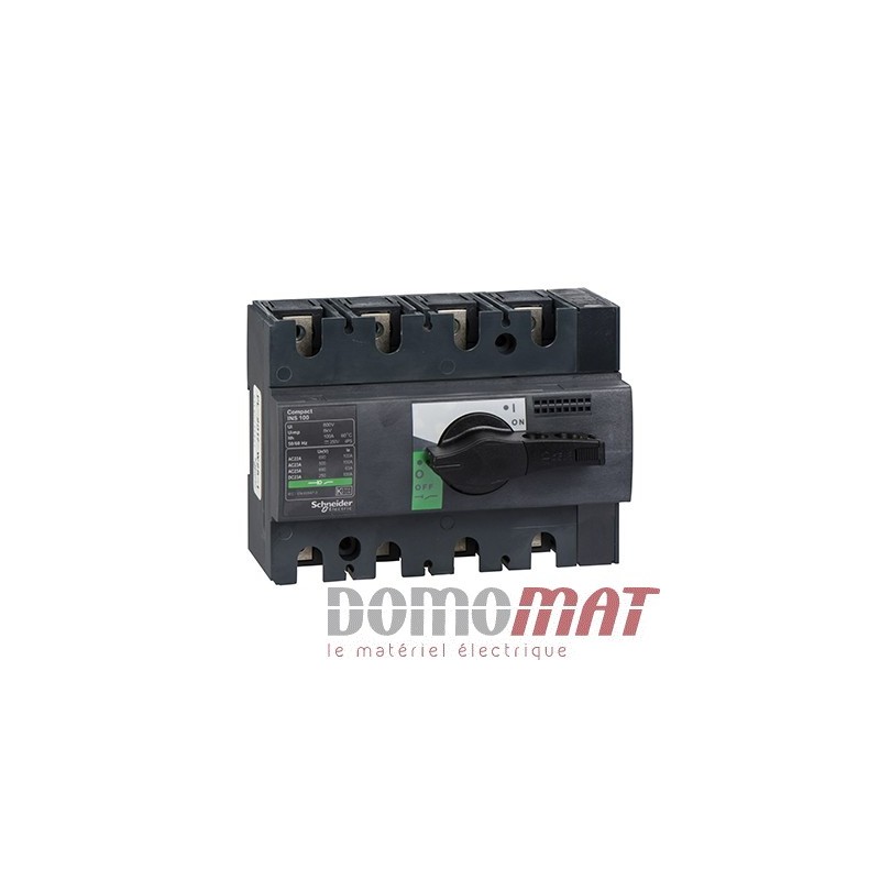 Interrupteur-sectionneur RS PRO, 4 P, 125A, 690V ca