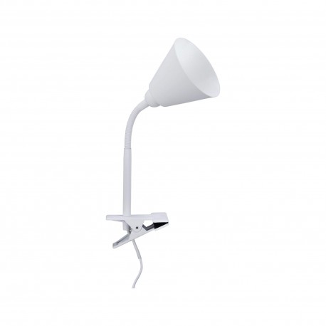 Spot pince Vitis avec bras flexible - E14 - 20W - Blanc