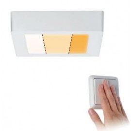 Plafonnier LED Carpo - 10,2W - 170x170mm - Carré - Blanc dépoli - Dimmable
