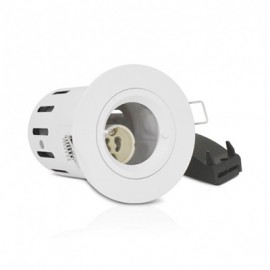 Support spot BBC - ø90 mm - Fixe - Douille automatique - Blanc