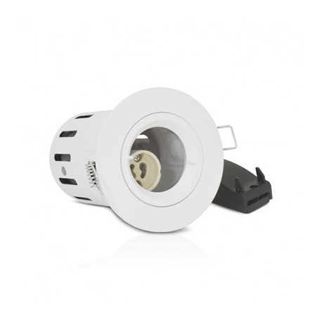 Support spot BBC - ø90 mm - Fixe - Douille automatique - Blanc