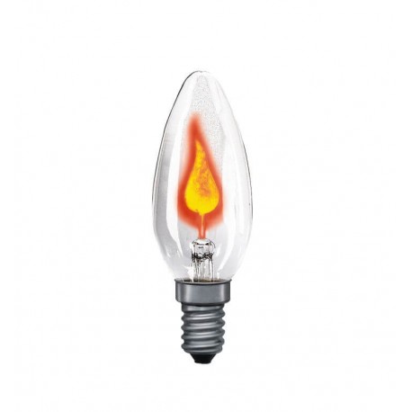 Ampoule incandescente flamme scintillante - E14 - 3W - H 97mm - Dimmable