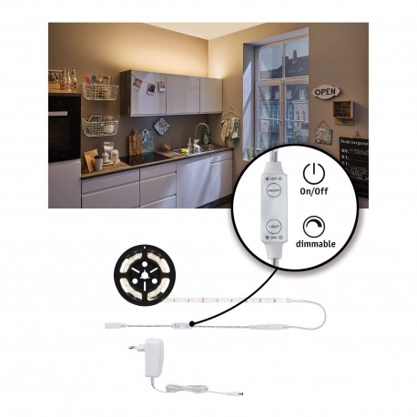 Kit ruban lumineux SimpLED Power - 1.5m - 17W - 3000K - avec variateur à fil