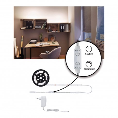 Kit ruban lumineux SimpLED Power - 1.5m - 17W - 4000K - avec variateur à fil