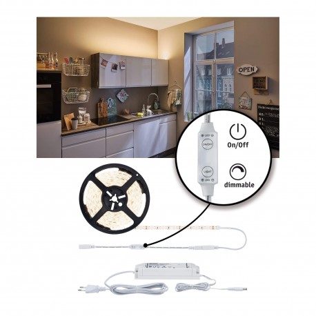 Kit ruban lumineux SimpLED Power - 5m - 50W - 3000K - avec variateur à fil