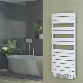 Sèche-serviettes série Aube - Electrique - Avec soufflerie - 700+1000W - Blanc