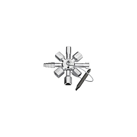 Clé universelle TwinKey® pour armoires et fermeture standards - Carré - Triangle - Rond - Carré étagé