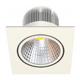 Spot encastré LED 6W carré orientable blanc mat