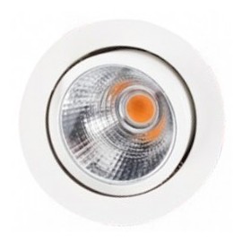 Spot encastré LED 14W rond orientable blanc mat
