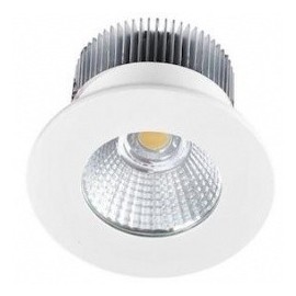 Spot LED encastré 6W 230V rond fixe aluminium blanc mat