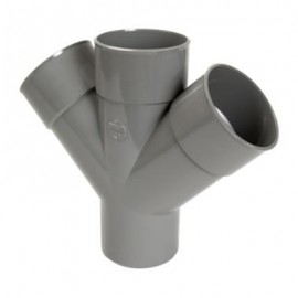 Raccord évacuation - Embranchement - Mâle/femelle - 45° - ø100mm