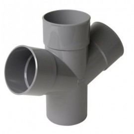 Raccord évacuation - Culotte double - Mâle/femelle - 67°30 - ø40mm