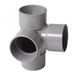 Raccord évacuation - Culotte - Mâle/femelle - 87°30 - ø100mm