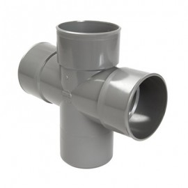 Raccord évacuation - Culotte double - Mâle/femelle - 87° - ø100mm