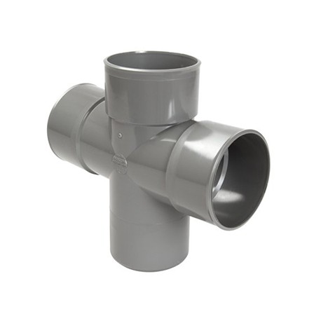 Raccord évacuation - Culotte double - Mâle/femelle - 87° - ø100mm