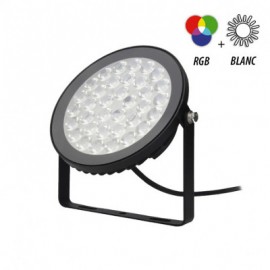 Projecteur extérieur LED - 230V - 15W - RGB+blanc - Noir