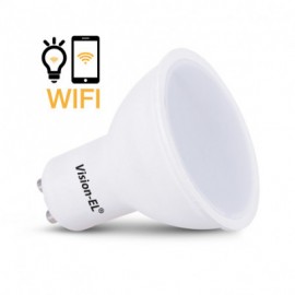 Ampoule LED GU10 connectée Wifi - 5W - 4000°K - 400lm - Dimmable