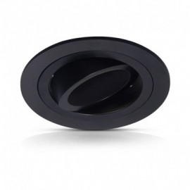 Support de spot Rond - Plafond - 92mm - Noir - Orientable
