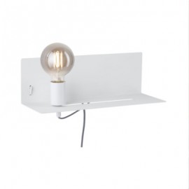 Applique murale Devara - Métal - E27 - Blanc - 40W - IP20 - Sans ampoule