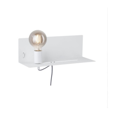 Applique murale Devara - Métal - E27 - Blanc - 40W - IP20 - Sans ampoule