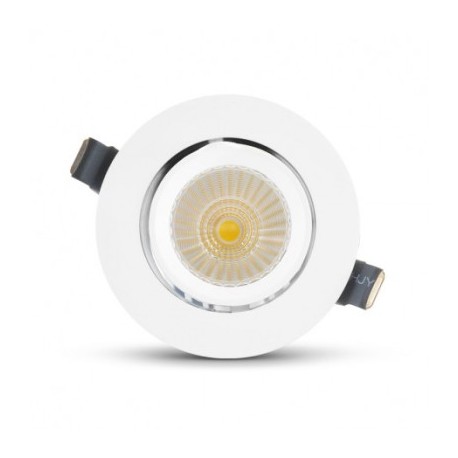 Spot encastré LED Escargot - 20W - 4000K - Orientable & inclinable - Rond - Blanc