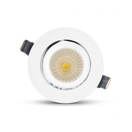 Spot encastré LED Escargot Miidex - 20W - 4000K - Orientable & inclinable - Rond - Blanc