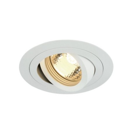 Spot LED encastré NEW TRIA 1 - Orientable - 50W - Rond - Blanc - Clips ressorts - Non dimmable