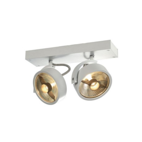 Plafonnier KALU 2 spot QPAR111 - Blanc mat - 2x75W