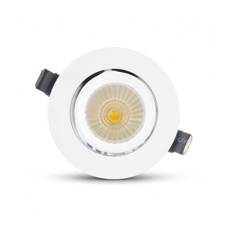 Spot encastré LED Escargot rond - 30W - 3000K - Orientable & inclinable - rond - Blanc