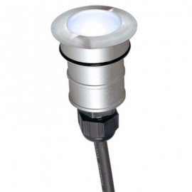 Spot LED encastré de sol power Trail-Lite - Inox - Avec ampoule - 1,4W - Non dimmable - Gris