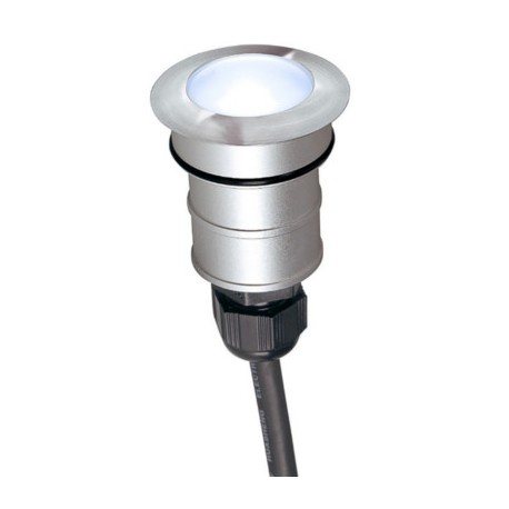 Spot LED encastré de sol power Trail-Lite - Inox - Avec ampoule - 1,4W - Non dimmable - Gris
