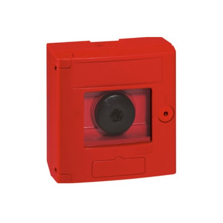 Déclencheur manuel - Rouge - Saillie - Equipé de vitre - Sans voyant
