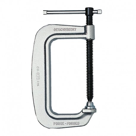 Presse en C pour soudure - serrage 200mm - ø vis 20mm - saillie 105mm - acier forgé