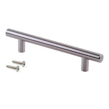 Poignée pour meuble Orlando - Entraxe 192mm - Acier - Nickel satiné