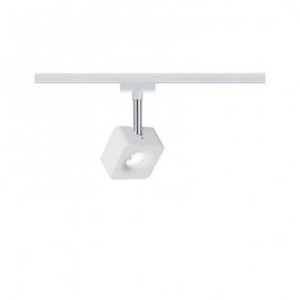 Plafonnier Cube URail - 8W - Blanc - Dimmable - Avec ampoule