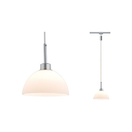 Suspension Sarrasani URail - GU10 - 10W - Chrome/Opale - Dimmable - Sans ampoule
