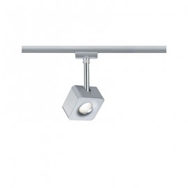 Plafonnier Cube URail - 8W - Chrome - Dimmable - Avec ampoule