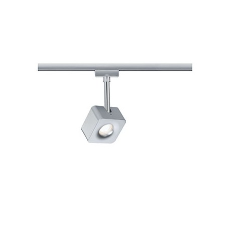 Plafonnier Cube URail - 8W - Chrome - Dimmable - Avec ampoule