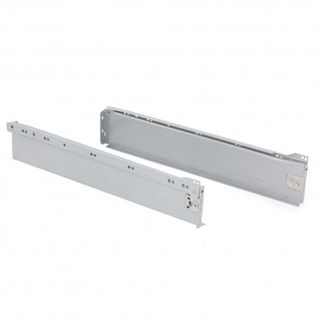 Kit de tiroir pour cuisine et sdb Ultrabox - H. 150mm - P. 500mm - Acier - Gris métallisé