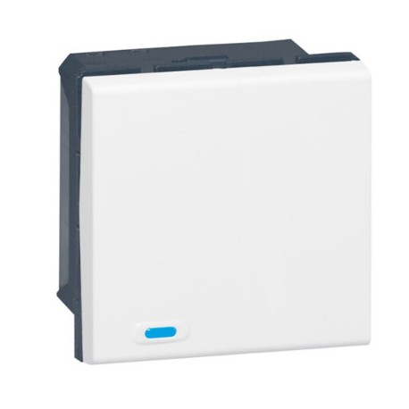 Commande filaire BUS KNX - Mosaic - 1 touches - 2 appuis - Blanc