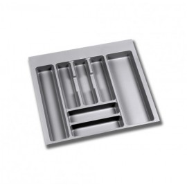 Range-couverts pour tiroirs de cuisine Optima - Module 600 mm - Plastique - Gris