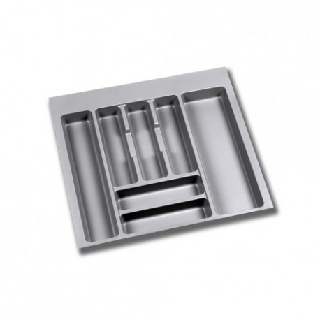 Range-couverts pour tiroirs de cuisine Optima - Module 600 mm - Plastique - Gris
