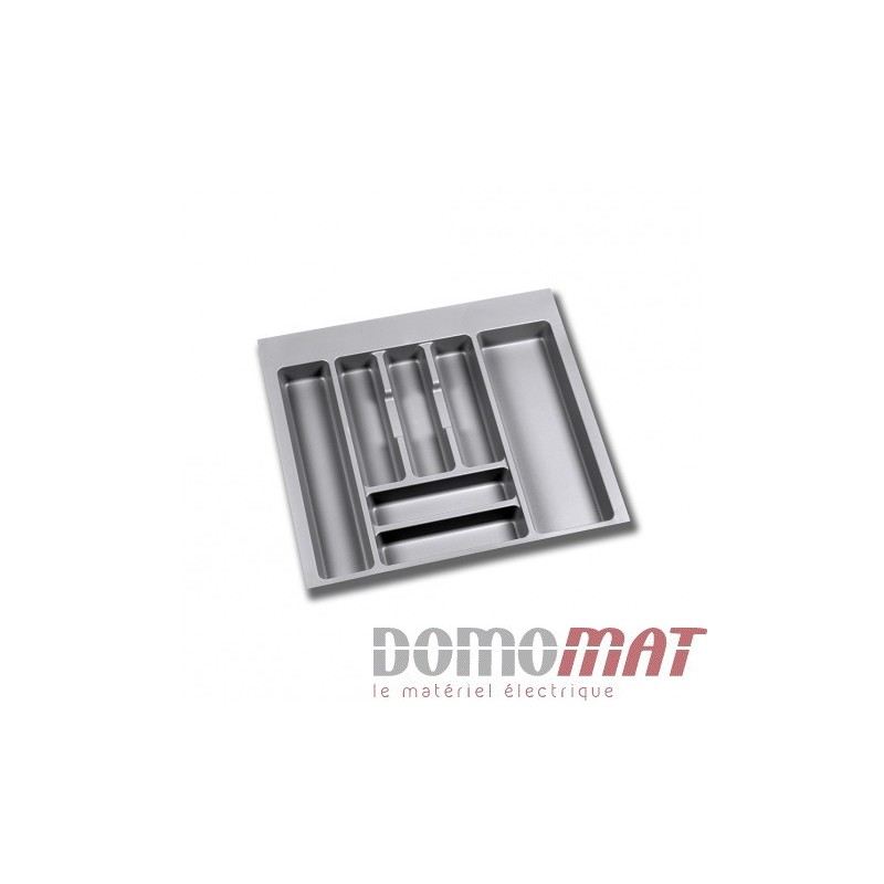 Range-couverts pour tiroirs de 50 cm de large en plastique de couleur grise  Optima Emuca - Habitium®