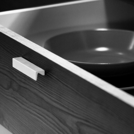 Poignée pour meuble Glasgow - Entraxe 64mm - Aluminium - Anodisé mat