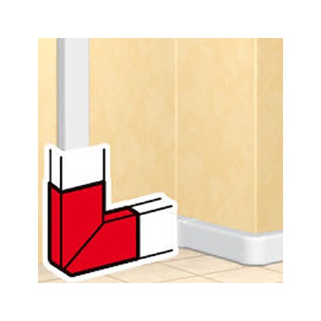 Angle plat 90° - Pour goulotte DLP monobloc - 50x150 - Blanc